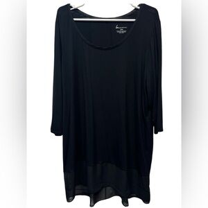 NWT Lane Bryant Tunic 18/20 Size Black stretch